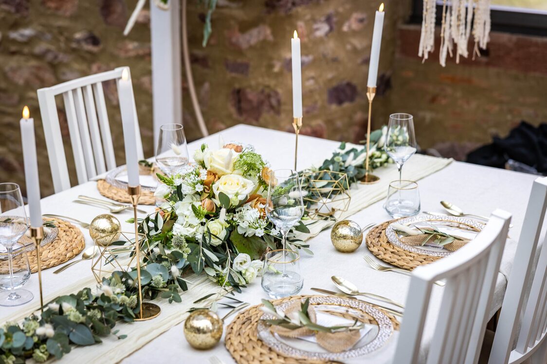 Tischsettig für Hochzeitsn