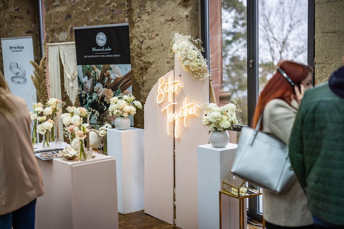 Messestand an der Hochzeitsmesse